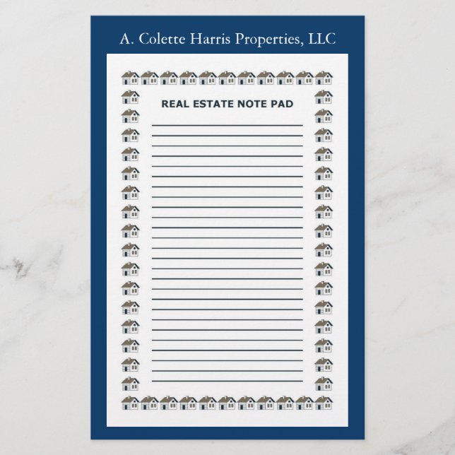 Papelaria Nota Imobiliária Pad-Design 1 (Frente)
