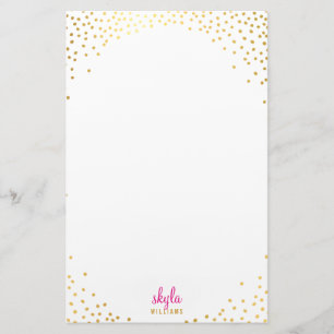 Papelaria NOTA PAPEL glamourosa folha de ouro rusticado conf