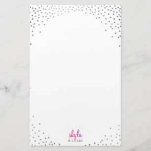 Papelaria NOTA PAPEL glamouroso papel prateado prateado conf