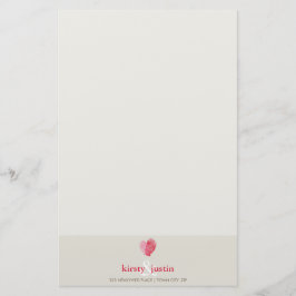 Papelaria NOTA PERSONALIZADA casal cardíaco de impressão dig