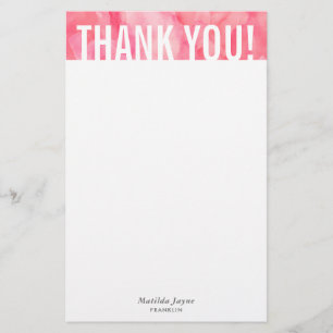 Papelaria NOTA PESSOAL plain bold block cor-de-coral rosa