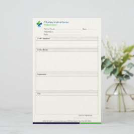 Papelaria Notas Clínicas Minimalistas para Consultórios Médi