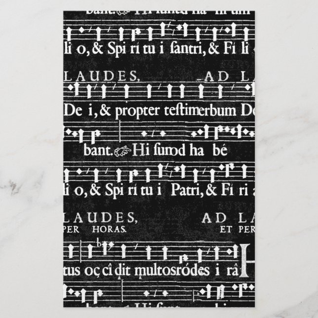 Papelaria notas de música grunge (Frente)