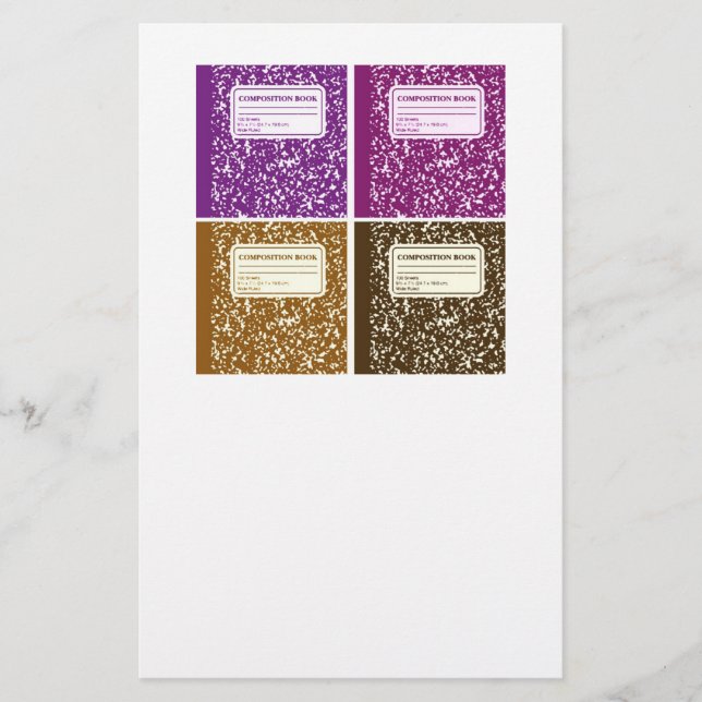 Papelaria Notebook de volta à escola/composição (Frente)