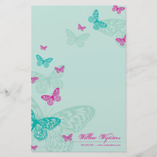 Papelaria NOTEPAPER PERSONALIZADO: borboletas 5P