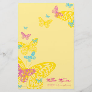Papelaria NOTEPAPER PERSONALIZADO: borboletas 6P