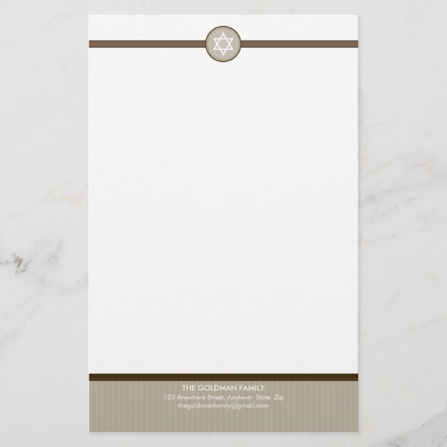 Papelaria NOTEPAPER PERSONALIZADO: stripedstitch 2 (Frente)