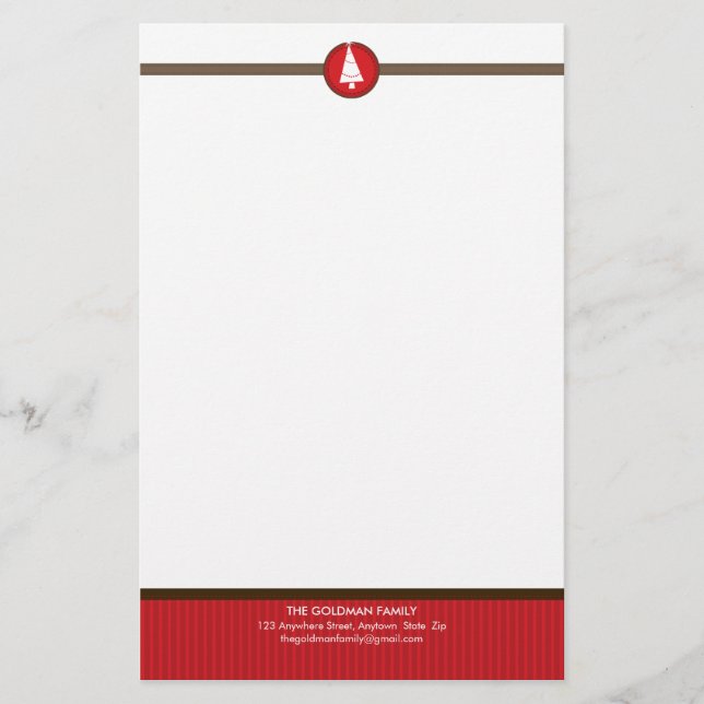 Papelaria NOTEPAPER PERSONALIZADO: stripedstitch 5 (Frente)