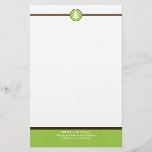 Papelaria NOTEPAPER PERSONALIZADO: stripedstitch 6 (Frente)