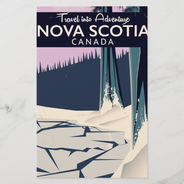 Papelaria Nova Escócia, poster de viagens de férias do Canad (Frente)