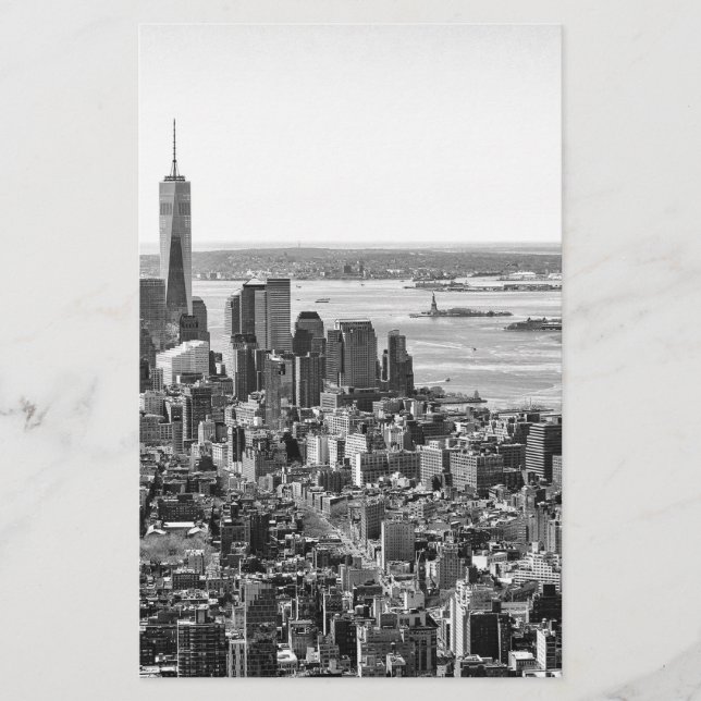 Papelaria Nova Iorque Branco preto - Skyline (Frente)