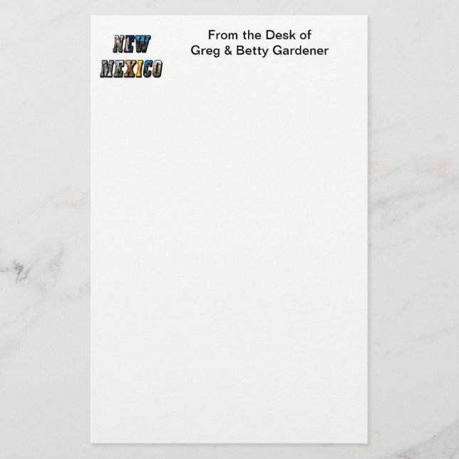 Papelaria Novo Texto da Imagem do México (Frente)