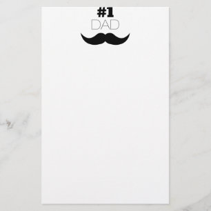 Papelaria Número 1 - bigode preto Pai - Número um