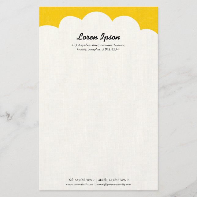 Papelaria Nuvem Superior - Âmbar (Frente)