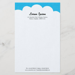 Papelaria Nuvem Superior - Azul
