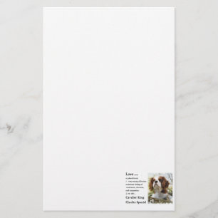 Papelaria O amor descuidado da arte do Spaniel de rei