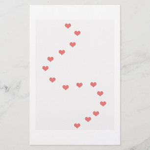 Papelaria O coração do amor arrasta o papel de carta