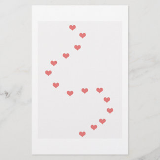 Papelaria O coração do amor arrasta o papel de carta