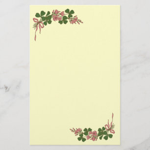 Papelaria O DIA /Shamrocks de ST PATRICK, creme