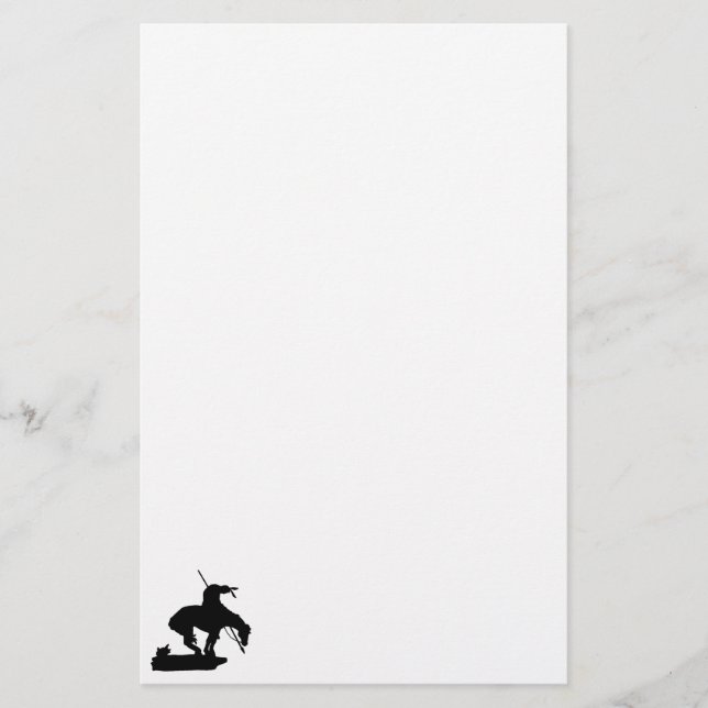 Papelaria O fim do papel de Papel de carta da silhueta de tr (Frente)