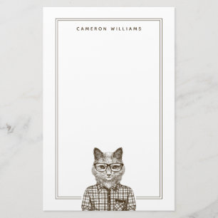Papelaria O gato do hipster   adiciona seu nome