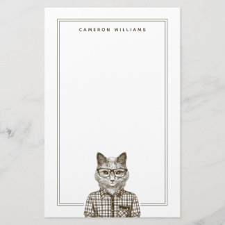 Papelaria O gato do hipster | adiciona seu nome