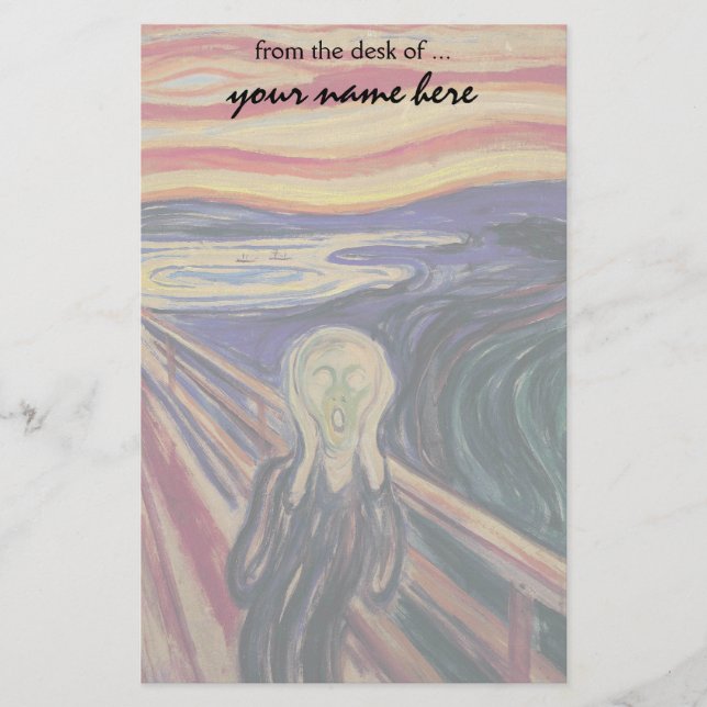 Papelaria O Gritar de Edvard Munch, expressionismo venenoso (Frente)