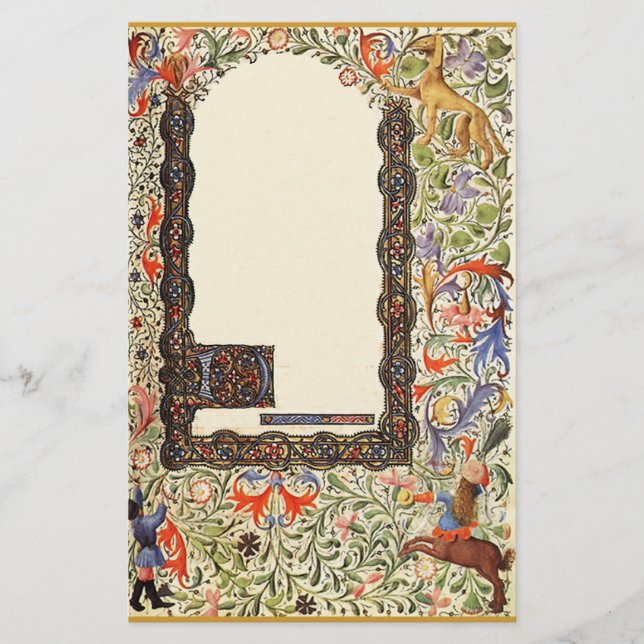 Papelaria O Livro Medieval da Carta Vintage (Frente)