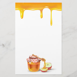 Papelaria O mel doce judaico do ano novo de Rosh Hashanah