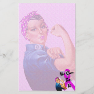 Papelaria O mês de consciência do câncer de mama, Rosie o