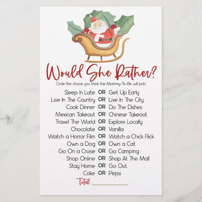 Papelaria O Natal Iria Ela Preferencialmente Jogo De Chá de  (Frente)