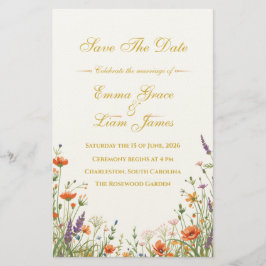 Papelaria O Prado de Flores Silvestres Floral Casamento Salv
