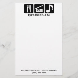 Papelaria O preto come ícones da música do sono