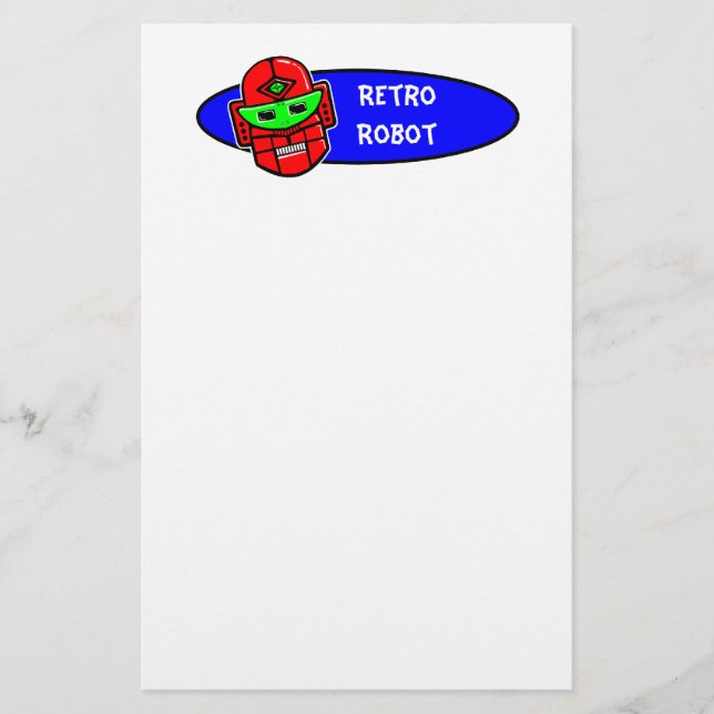 Papelaria O robô retro diz (Frente)