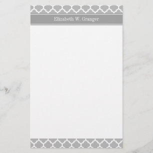 Papelaria Obscuridade do marroquino #5 do branco cinzento -