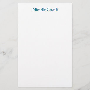 Papelaria Oceano Azul e Branco Professional Único Clássico