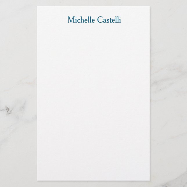 Papelaria Oceano Azul e Branco Professional Único Clássico (Frente)