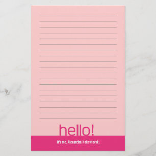 Papelaria Olá! Papel de Carta Personalizado Vinculado