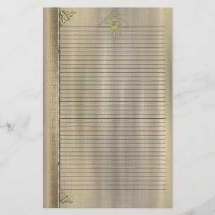 Papelaria Olho de Providence Lined Goldtone Papel de carta