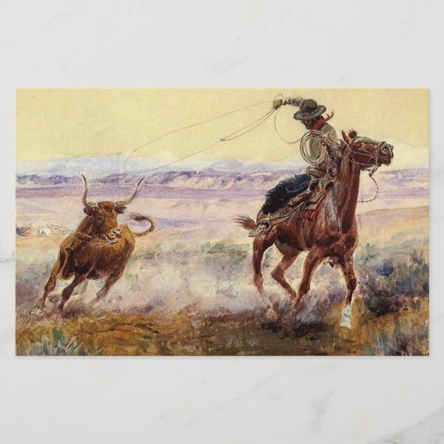 Papelaria "On the Pond" de Charles M Russell (Frente)