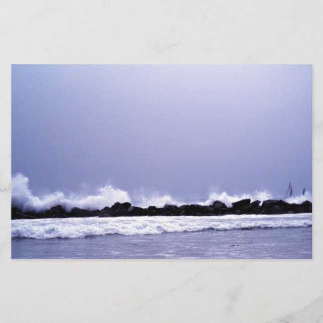 Papelaria Ondas contra o Rocks_ Stationery (Frente)