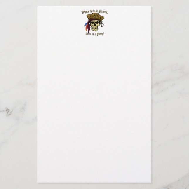 Papelaria Onde há piratas, há uma festa! (Frente)