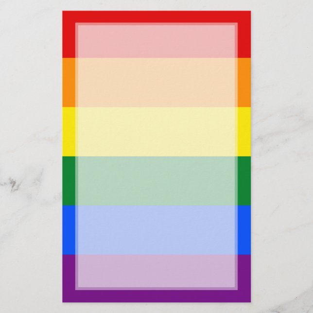 Papelaria Orgulho gay LGBT Bandeira Arco-Íris (Frente)