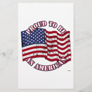 Papelaria Orgulhoso De Ser Um Americano Com A Bandeira Dos E