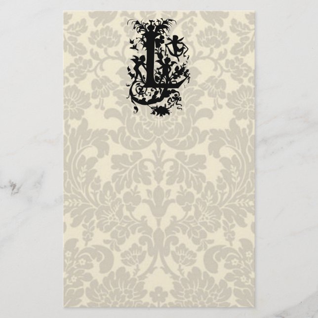 Papelaria Ornamentado - Letra "L" (Frente)