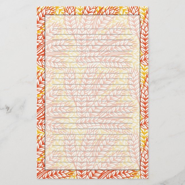Papelaria Ornamento com orelhas de trigo (Frente)