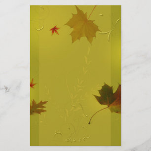 Papelaria Ornamentos de Folhas de outono - Cabeçalho de Cart