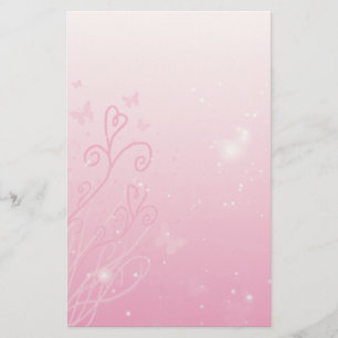 Papelaria Os corações, borboletas n Stars o papel de carta