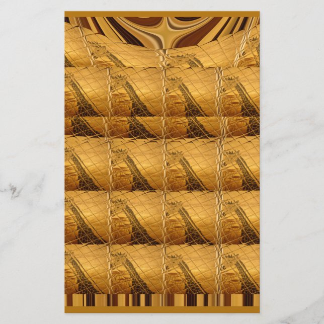 Papelaria Ouro Infinito Girafa Animal Motif Art Impressão (Frente)