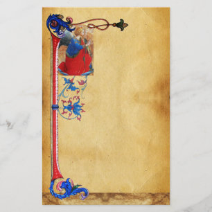 PAPELARIA OURO VERMELHO AZUL ANJO DE NATAL FLORAL PERGAMINHO